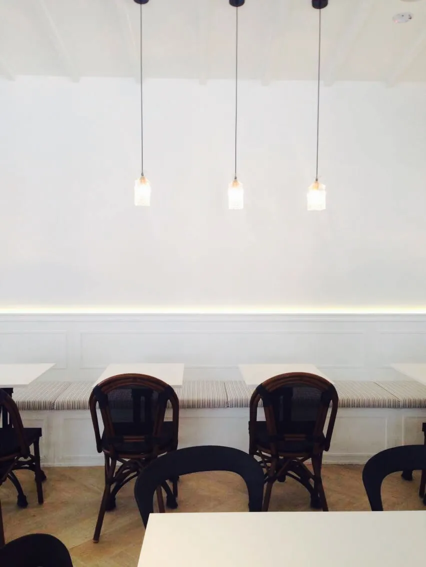 Seating area in Whisk Cafe